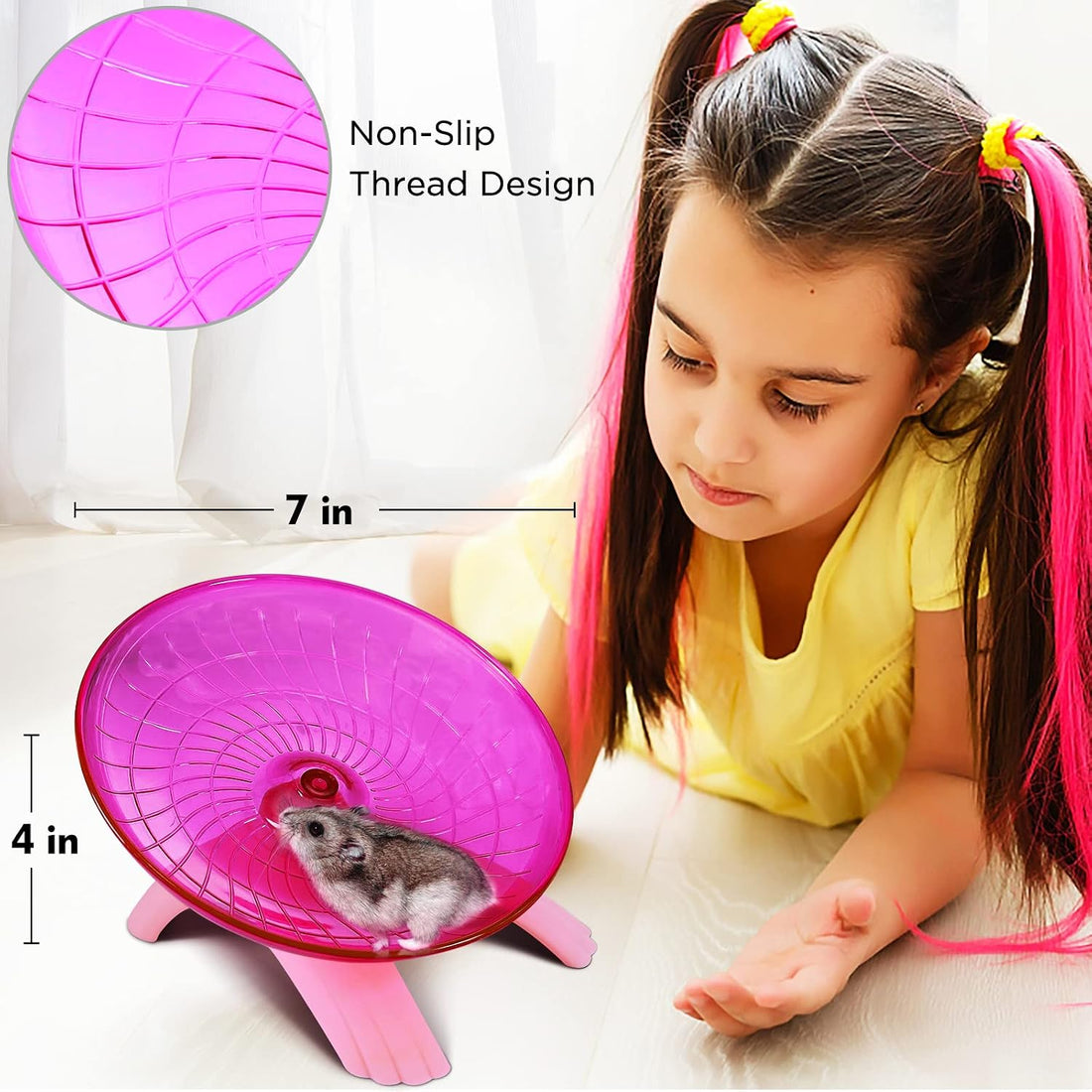 Nanaborn Hamster Wheel Silent for Cage Hermit Crab Tank Accessories