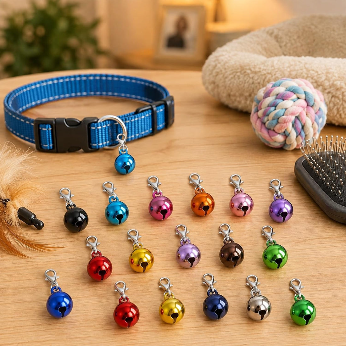 16 Pack Bell for Collar, Cat Bells for Collar, Mini Pet Bells