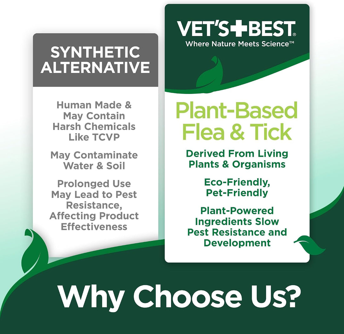 Vet's Best Waterless Flea & Tick Bath for Dogs, Plant-Based, 8 oz
