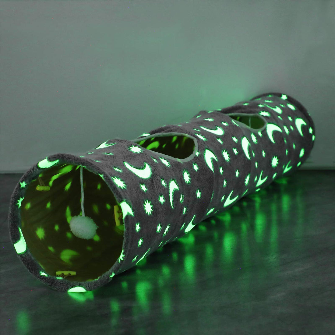 LUCKITTY Cat Tunnel Tube with Plush Ball Toys Collapsible