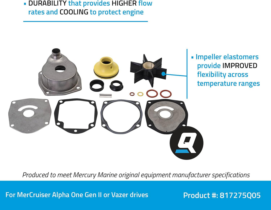 Quicksilver 817275Q05 Upper Water Pump Repair Kit with Impeller