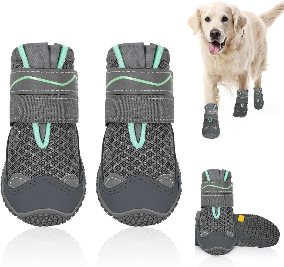 SlowTon Dog Shoes for Large Small Medium Dogs - Breathable Dog Boots