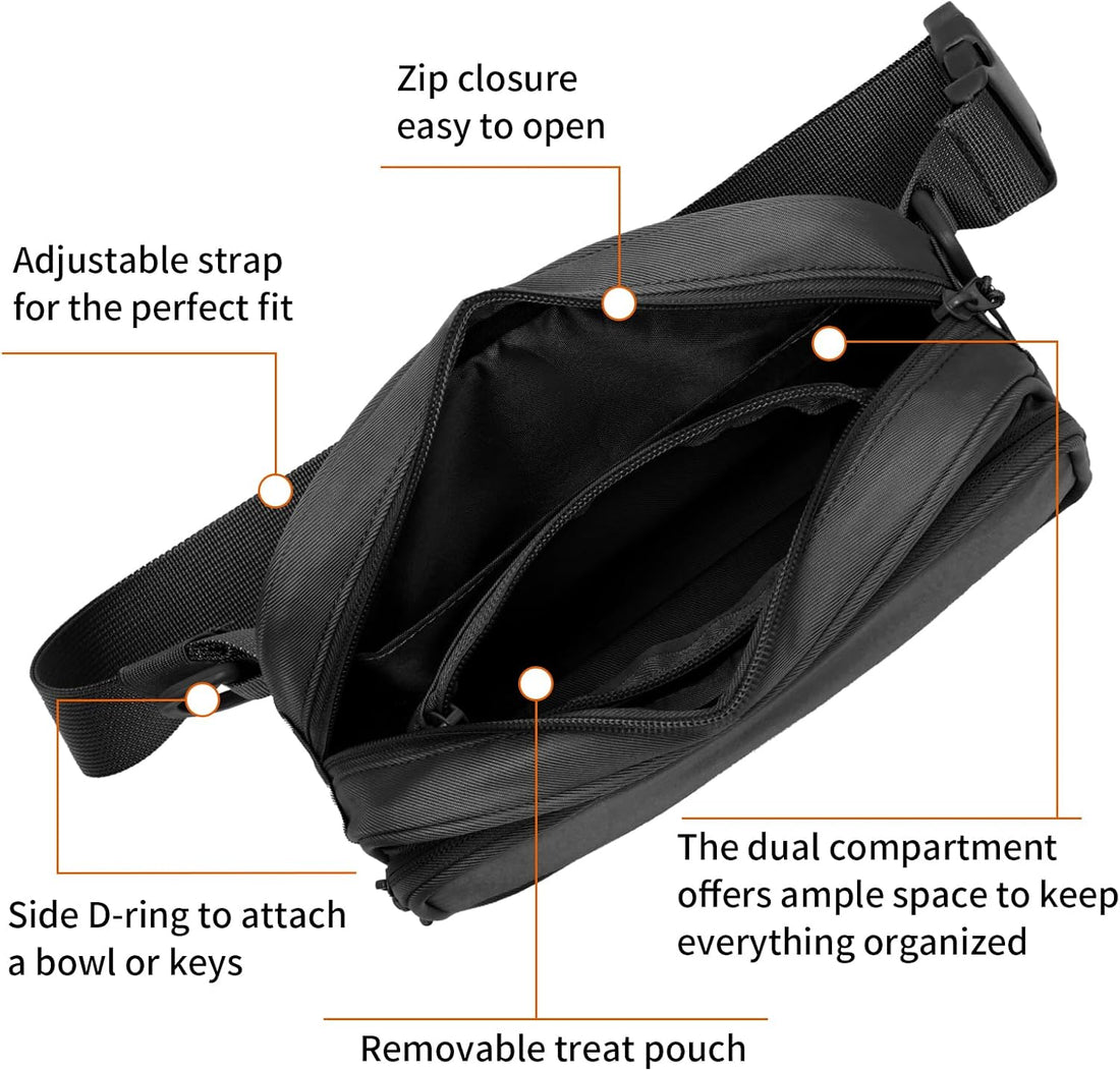 Runlight Dog Training Treat Pouch Fanny Pack,Dog Waist Belt,Dogs