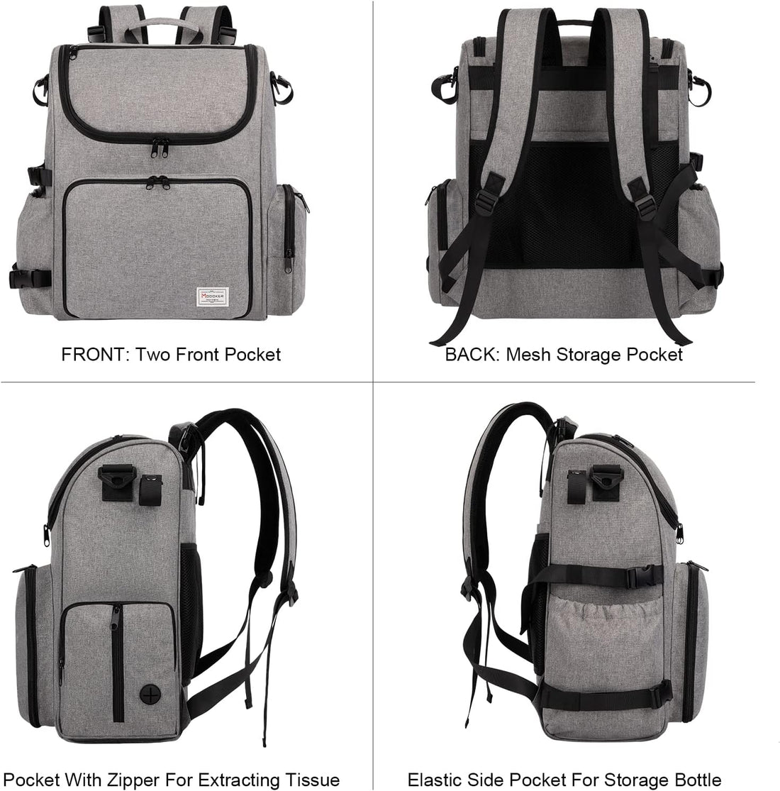 Modoker Multi-Compartment Dog Travel Backpack for Pet Supplies