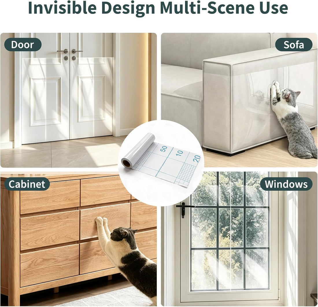 Anti Cat Scratch Furniture Protector,Clear Thicken Vinyl