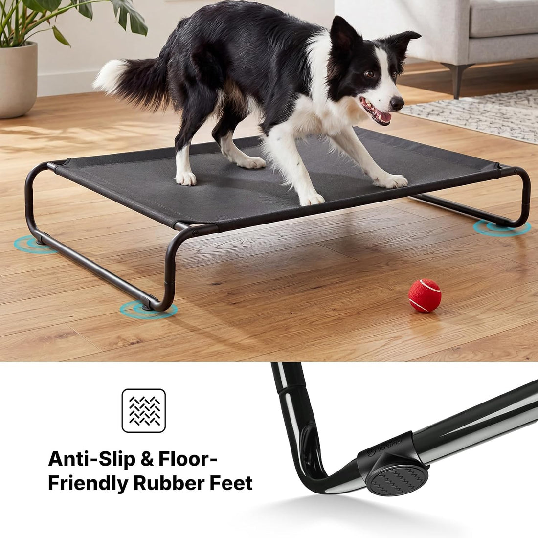 Veehoo Cooling Elevated Dog Bed, Outdoor Dog Bed for Large Dogs