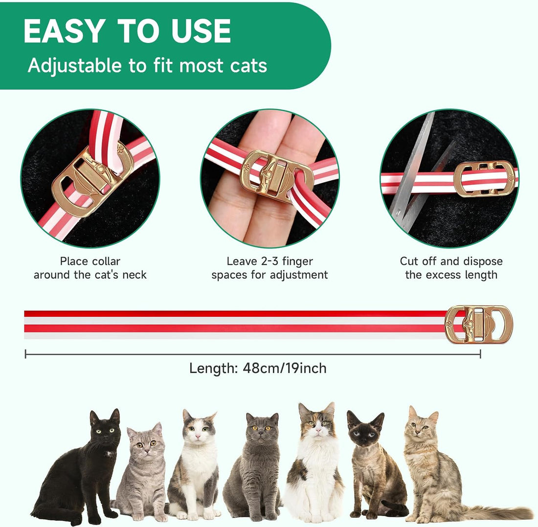 Flea Collar for Cats, 4 Pack Flea and Tick Prevention for Cats