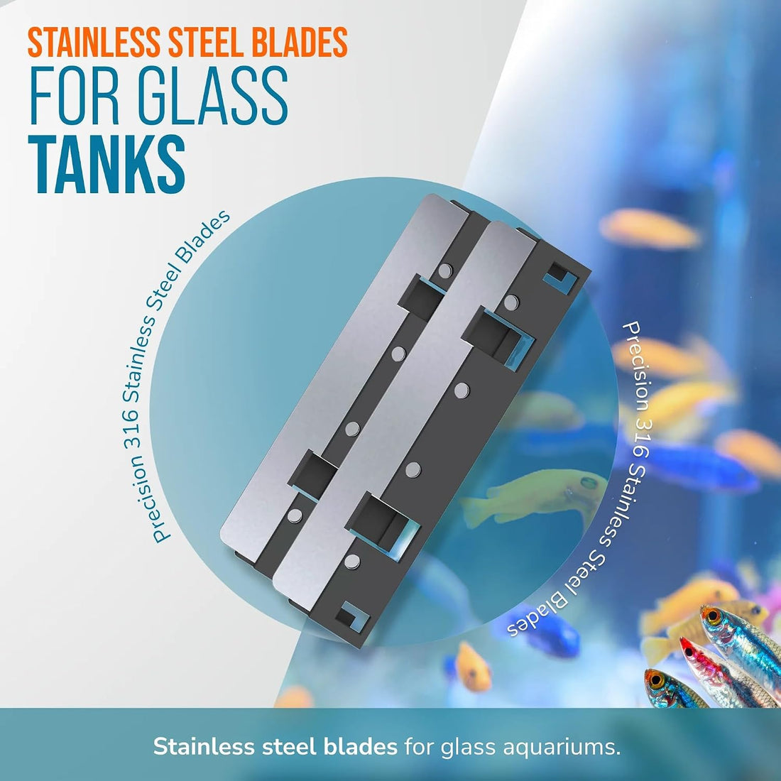 Flipper Standard Algae Scraper Replacement Blades, Stainless Steel