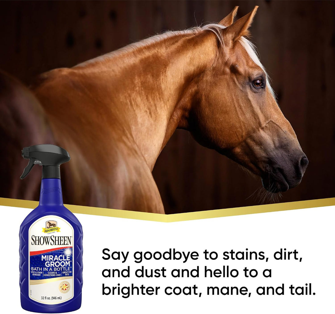 Absorbine ShowSheen Miracle Groom Bath in A Bottle, 32 fl oz Spray