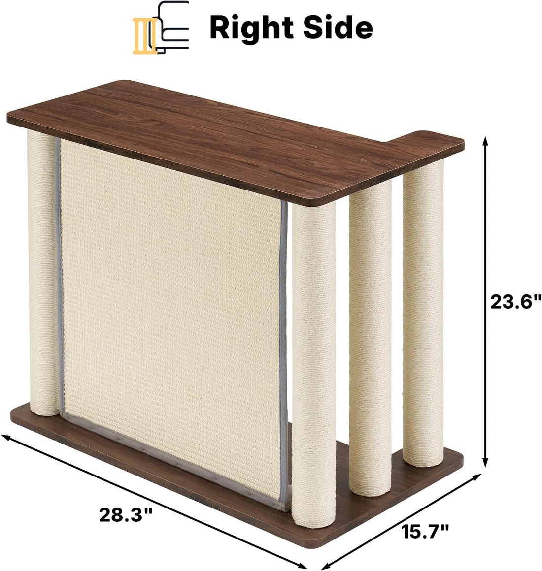 Veehoo Cat Scratcher Side Table for Couch, Sofa Protector End Table