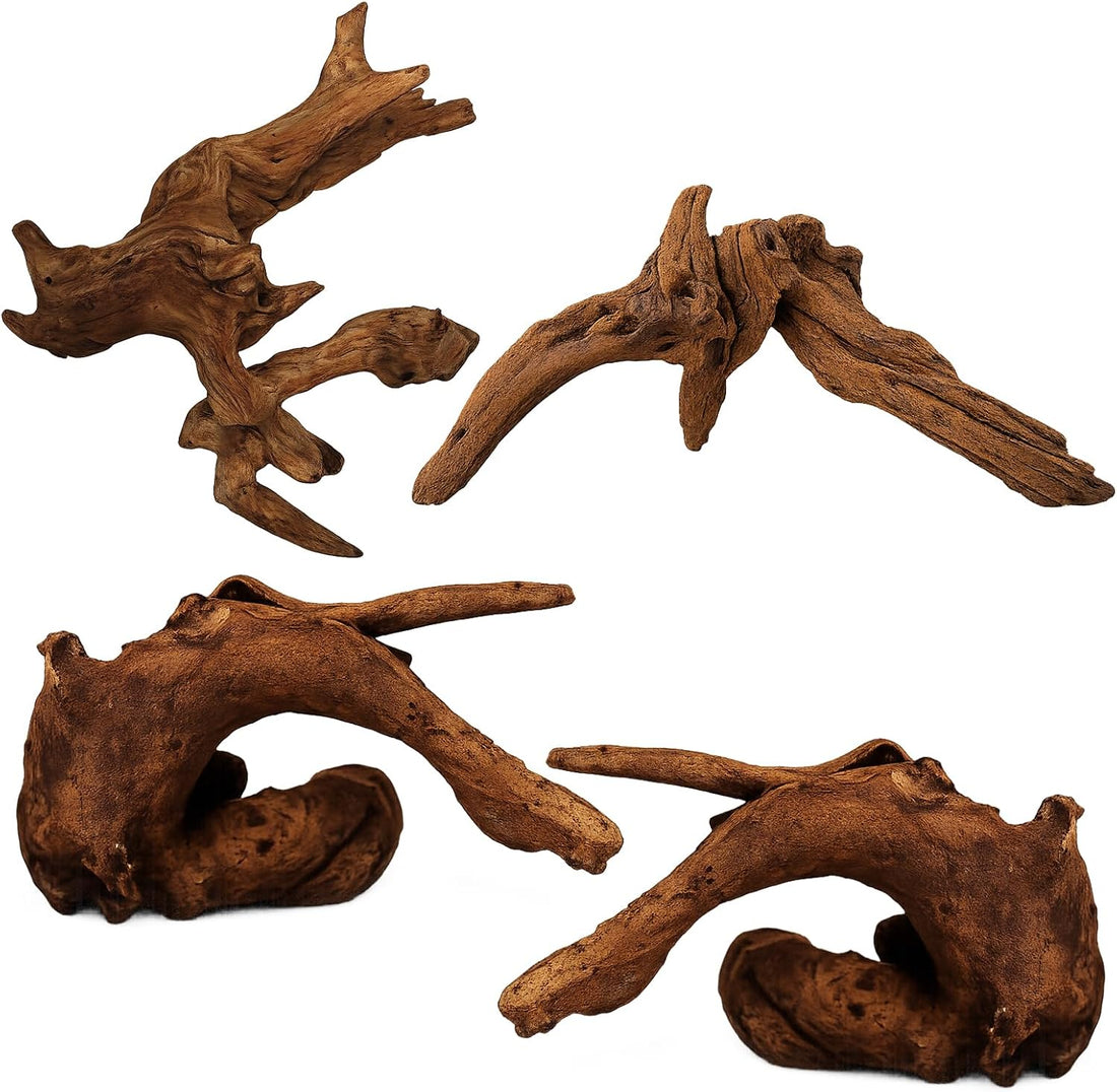 4PCS Driftwood for Aquarium, 1.96''-5.91'' Aquarium Driftwood