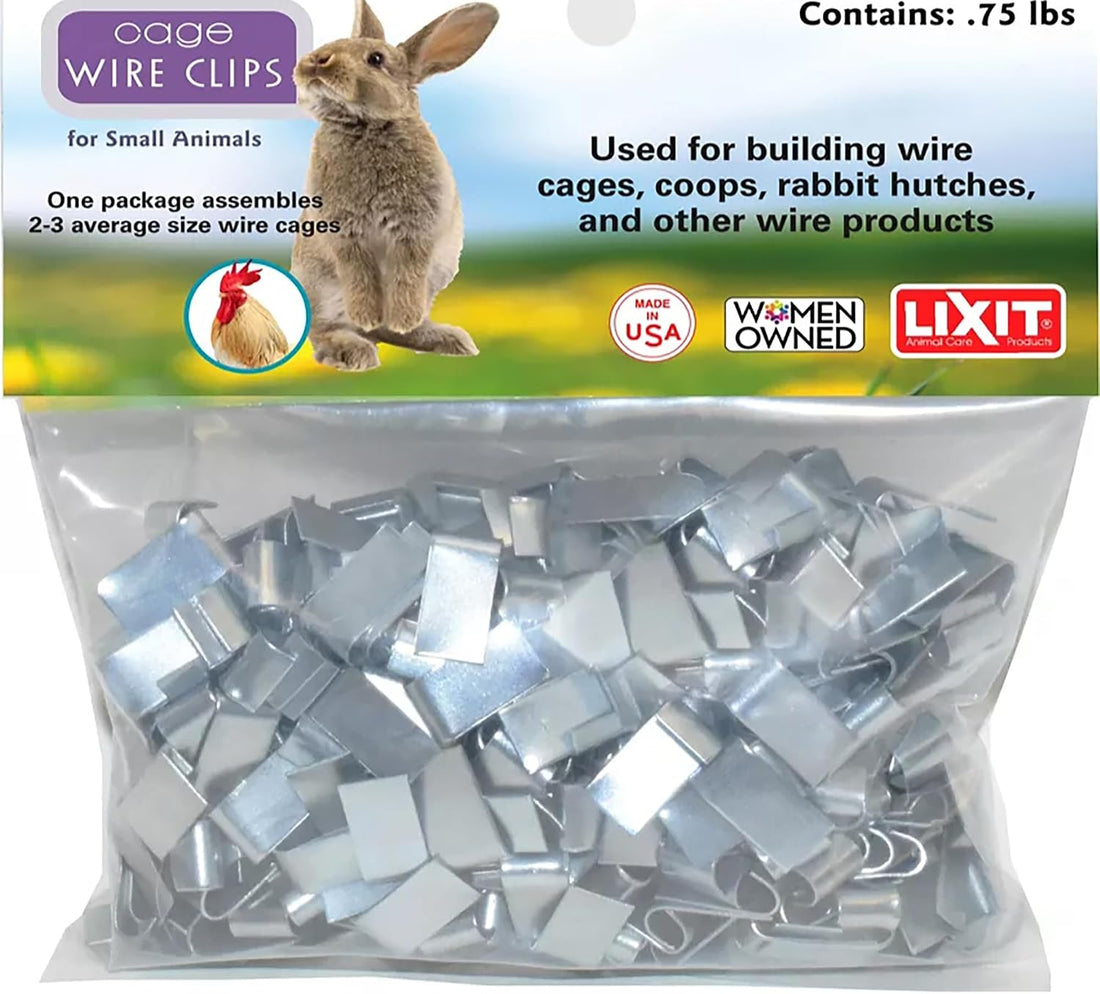 Lixit® Metal Wire J Cage Clips for Assembling and Repairing Rabbit