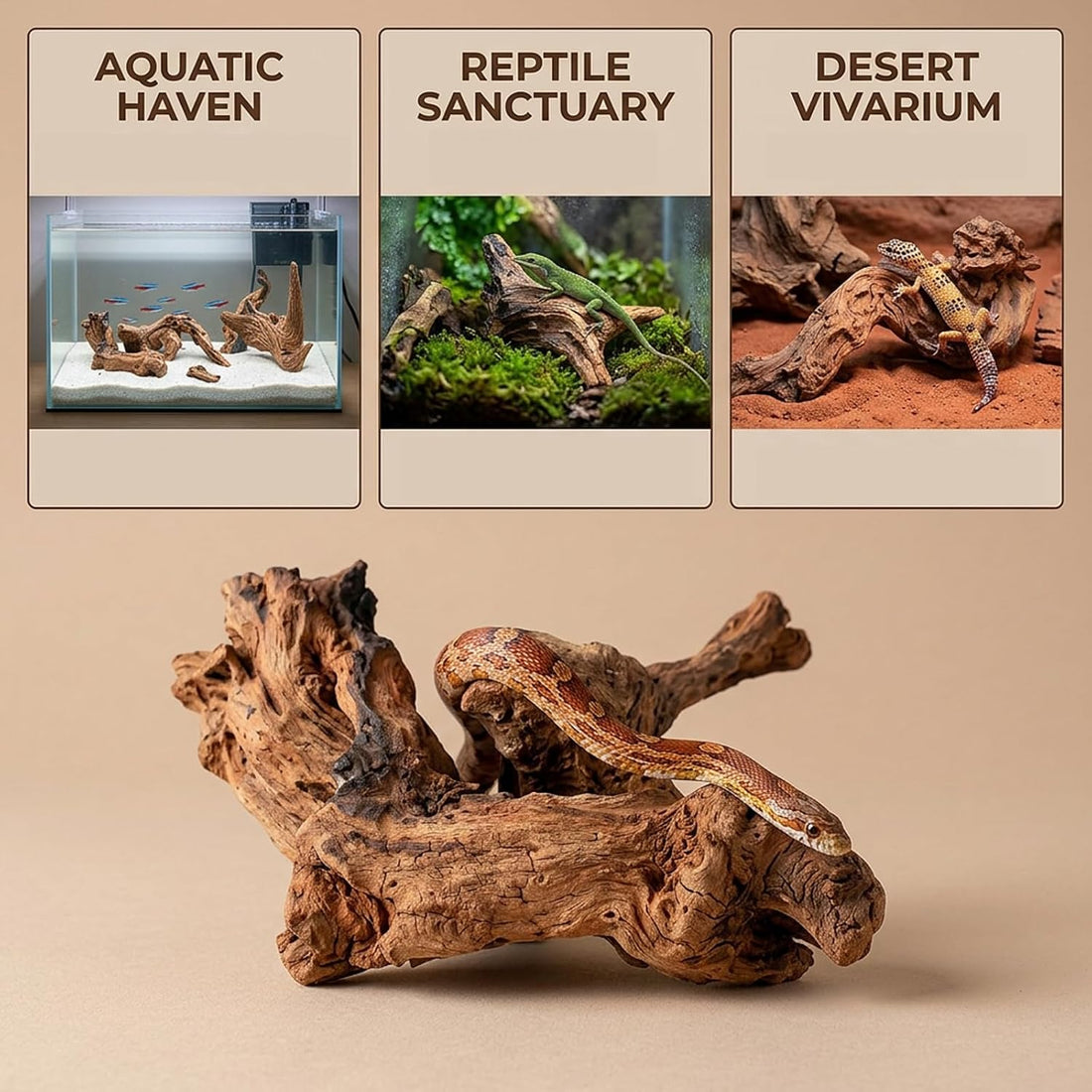 12PCS Driftwood for Aquarium, Wood Decor for Aquascaping