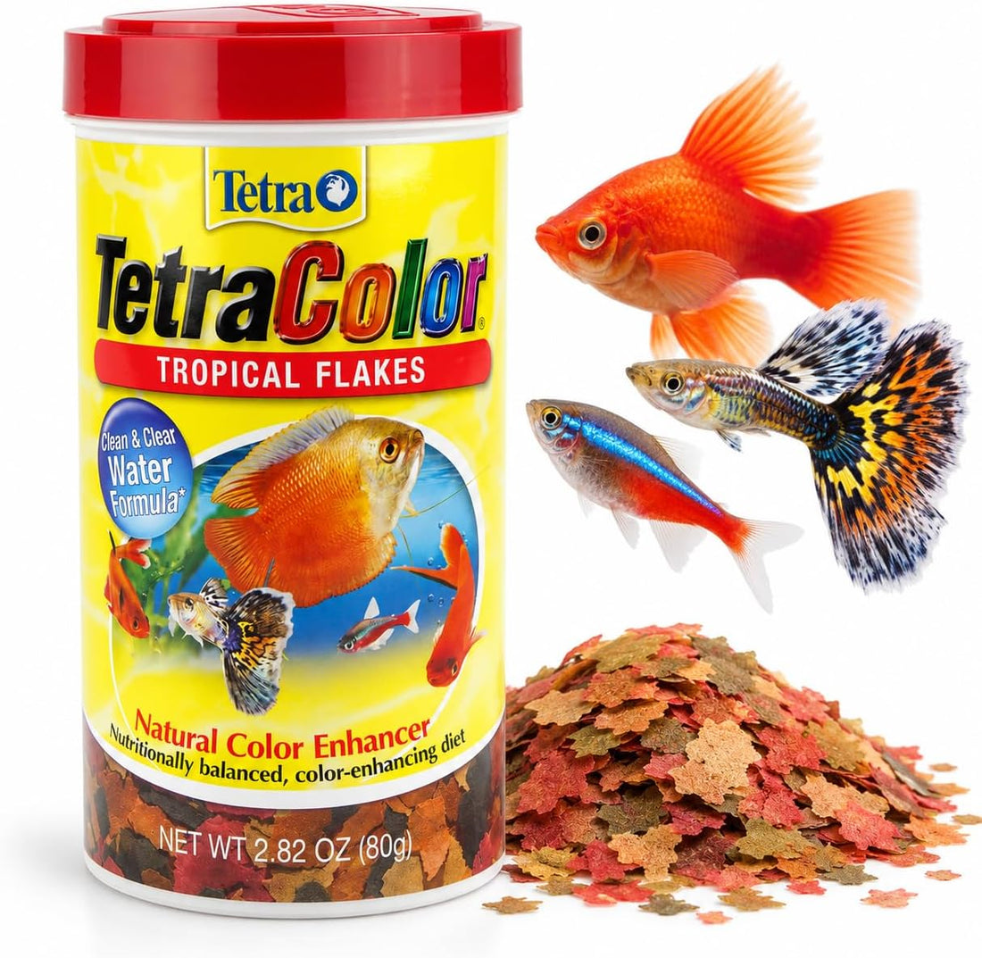 TetraColor Tropical Flakes Color Boosting Fish Food, 7.06 oz