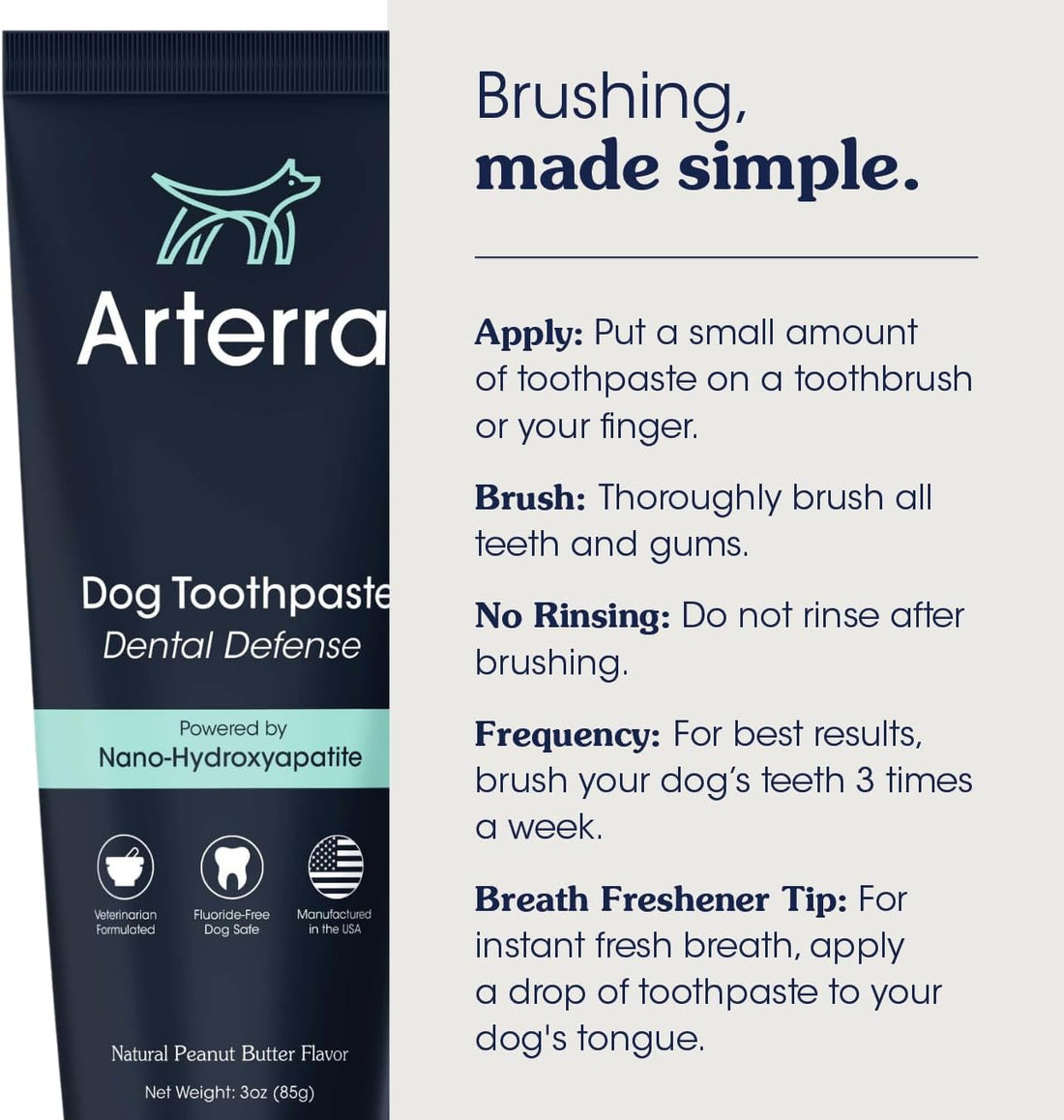 Remineralizing Dog Toothpaste – Vet-Grade, with Nano-Hydroxyapatite