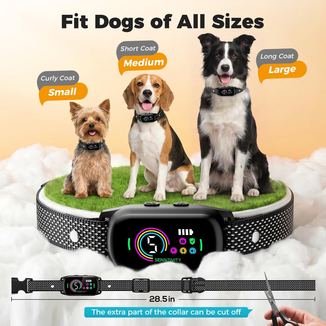 2 Pack Bark Collar for Small Medium Large Dogs with 5 Modes Training