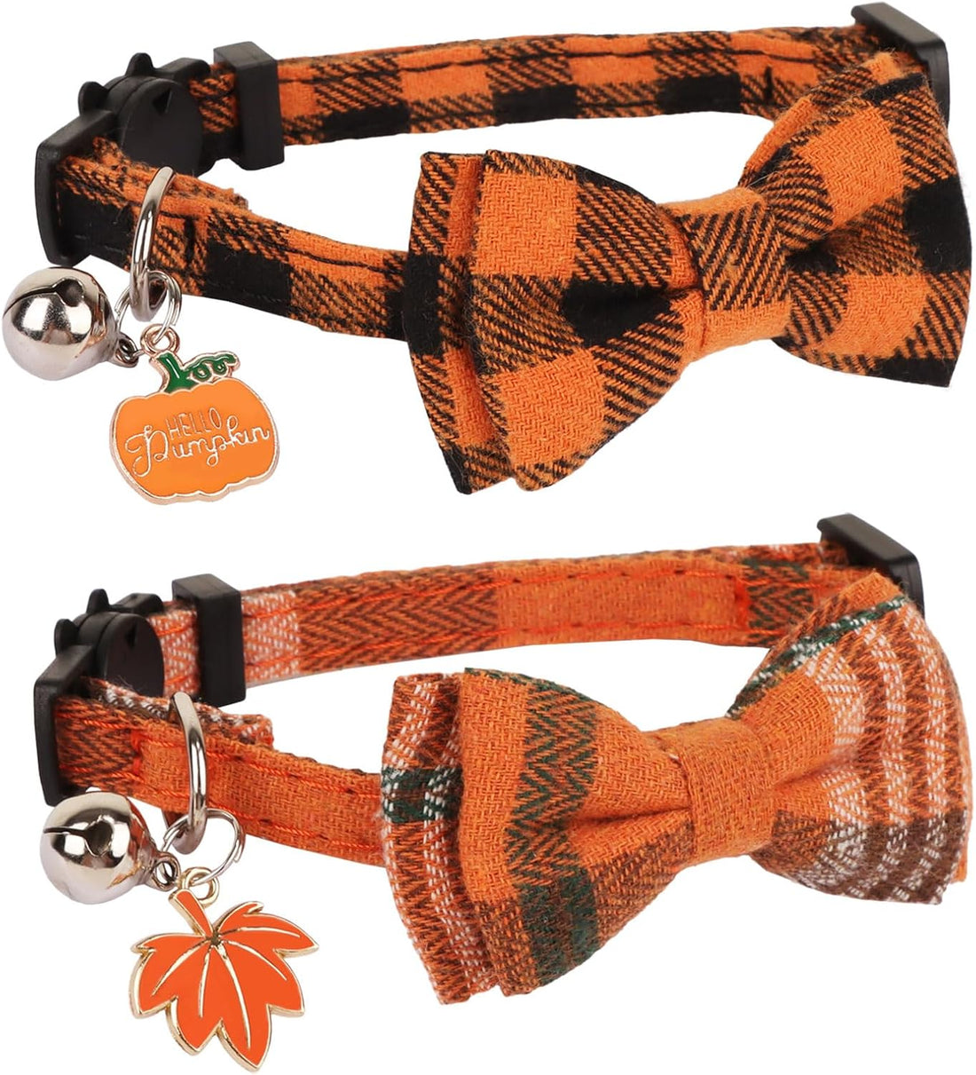 PTDECOR Fall Cat Collars with Bow