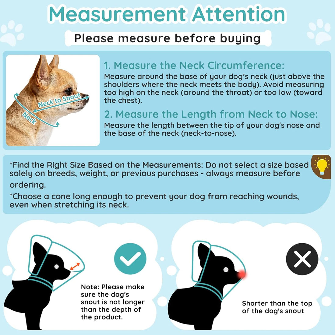 Clear Dog Cone for Small Dogs Chihuahua, E-Collar After Surgery