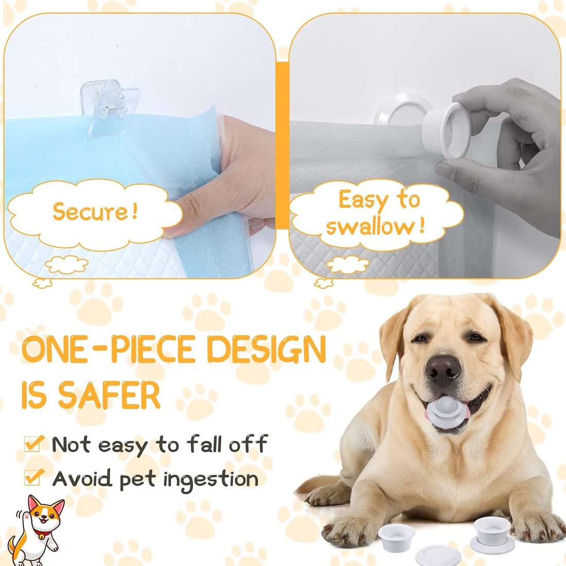 Yalikop 12 Pcs Wall Pee Pad Holder Dog Potty Training Pad