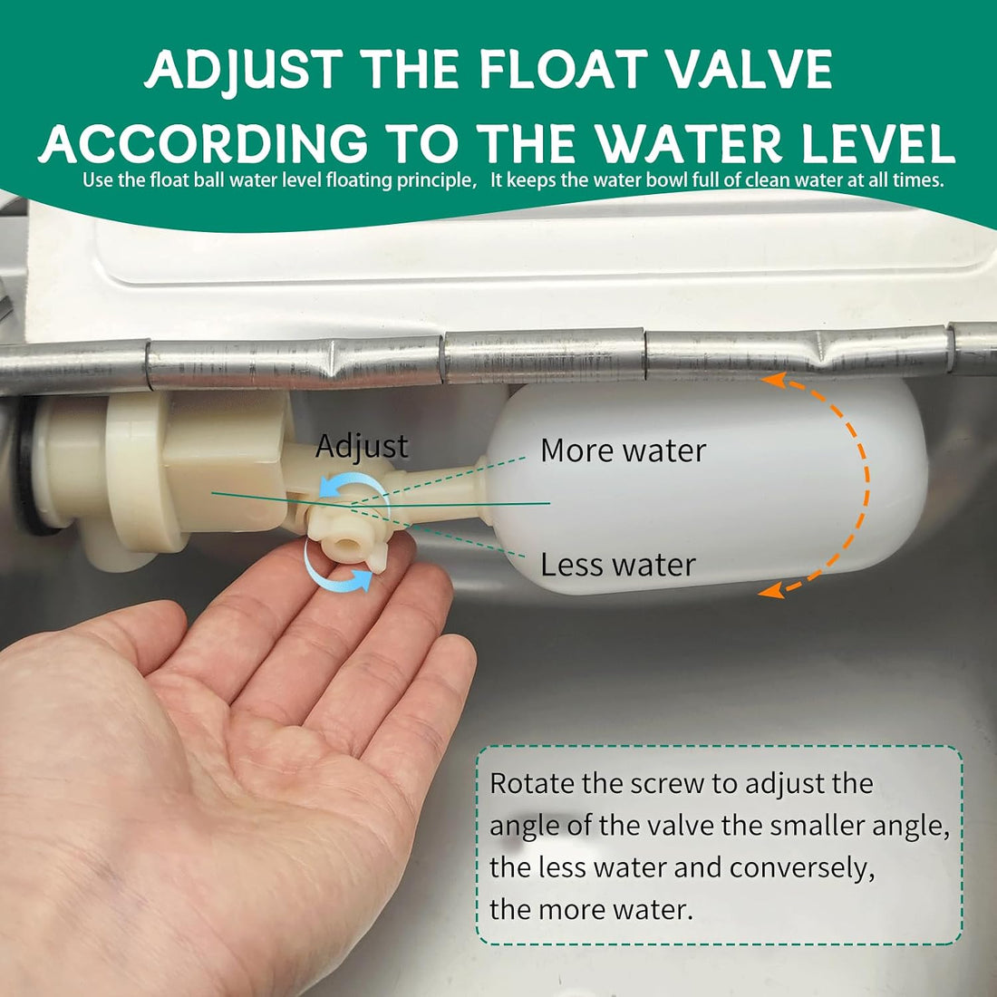 304 Stainless Steel Automatic Livestock Waterer with Float Valve