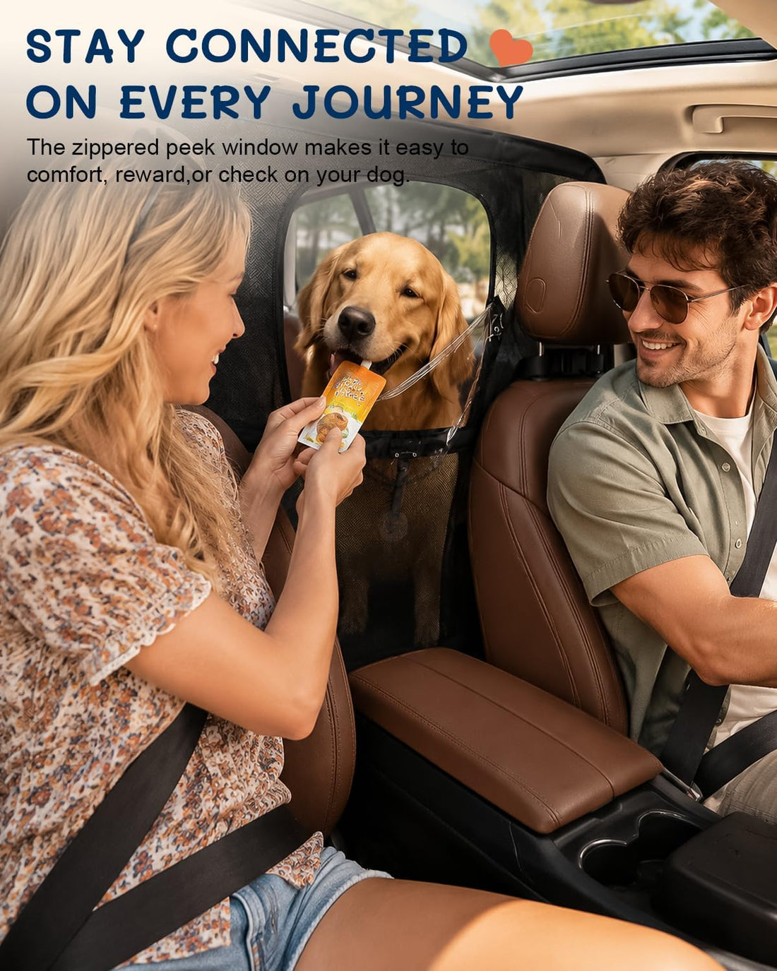 50 Inch Wide Dog Car Barrier for 2nd 3rd Row Seats & Cargo Area