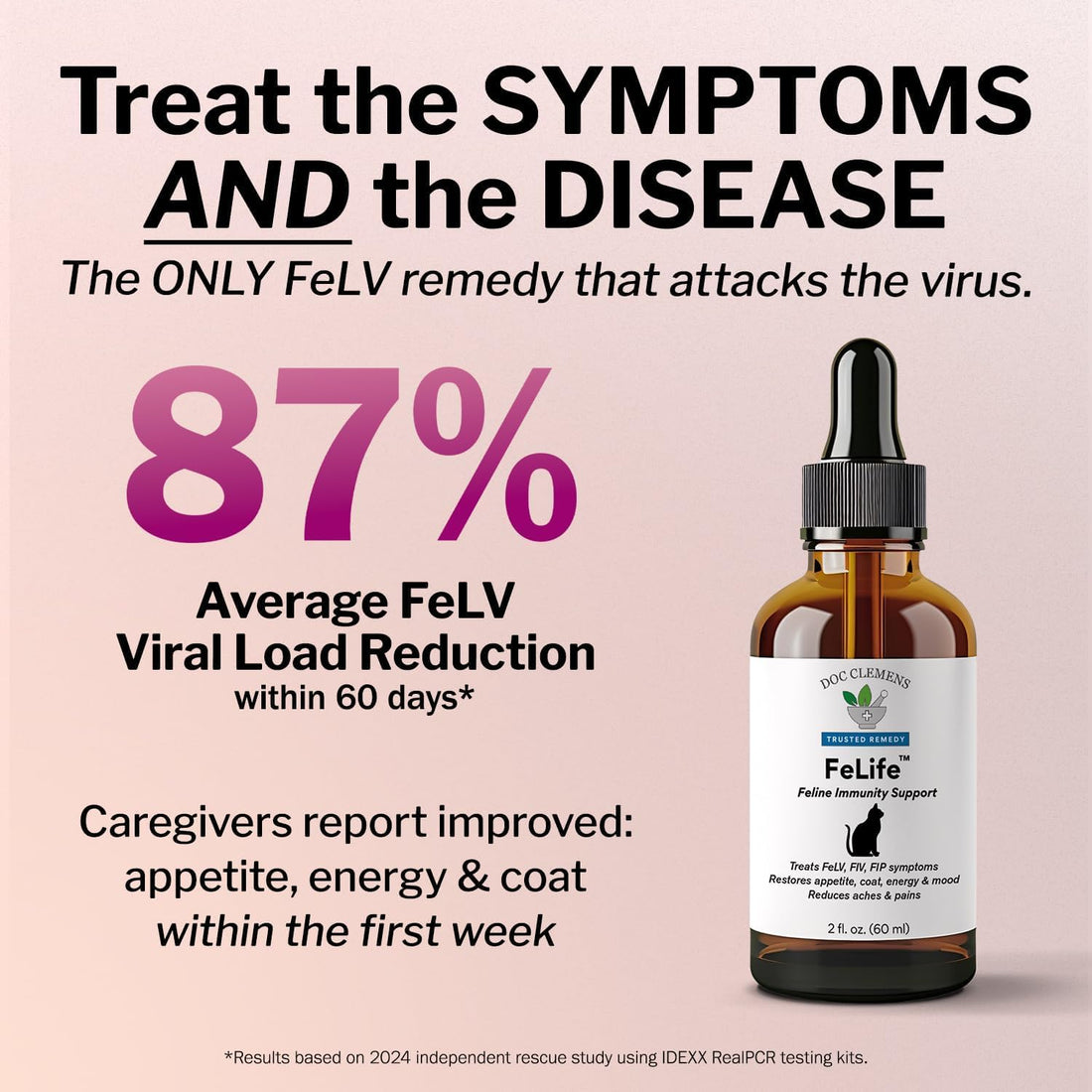 FeLife® Feline Immunity Support, FeLV Viral Load Reduction, 1 Bottle
