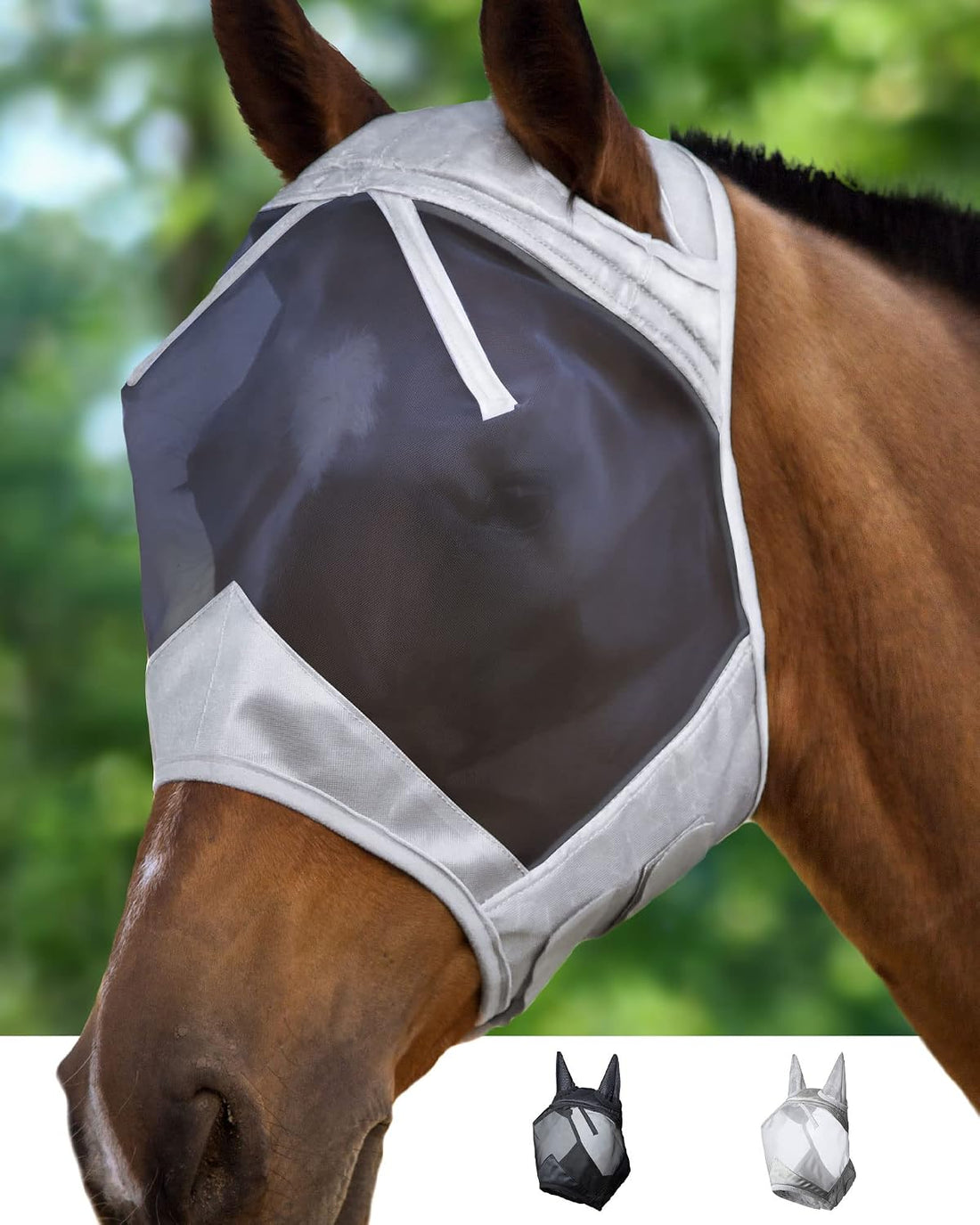 Harrison Howard CareMaster Horse Fly Mask Large Eye Space Half Face