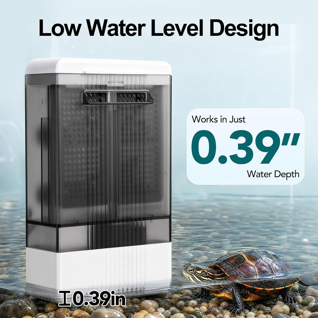 Turtle Tank Filter Aquarium Filter for Low Water Level