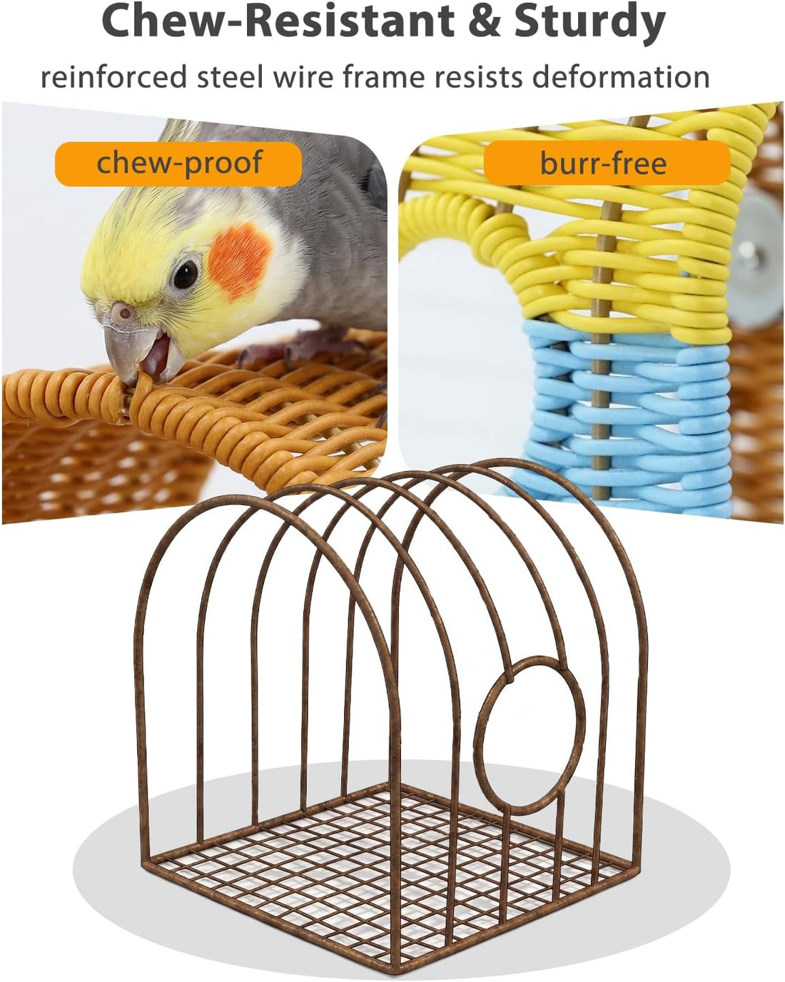 Spacious Bird Play Tent with Peek Hole, Parrot Hammock Hut