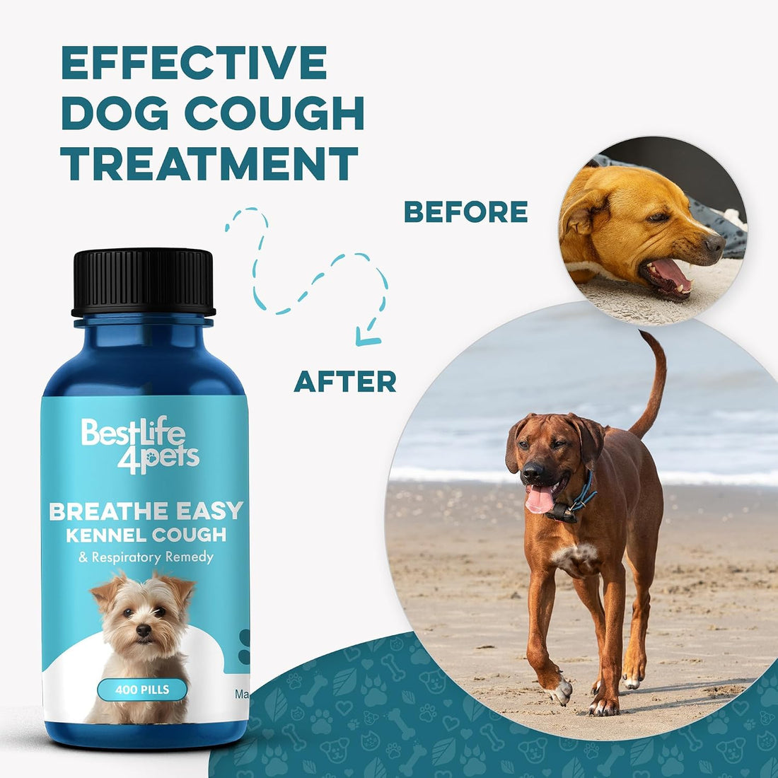 BestLife4Pets Breathe Easy Natural Cough Relief for Dogs