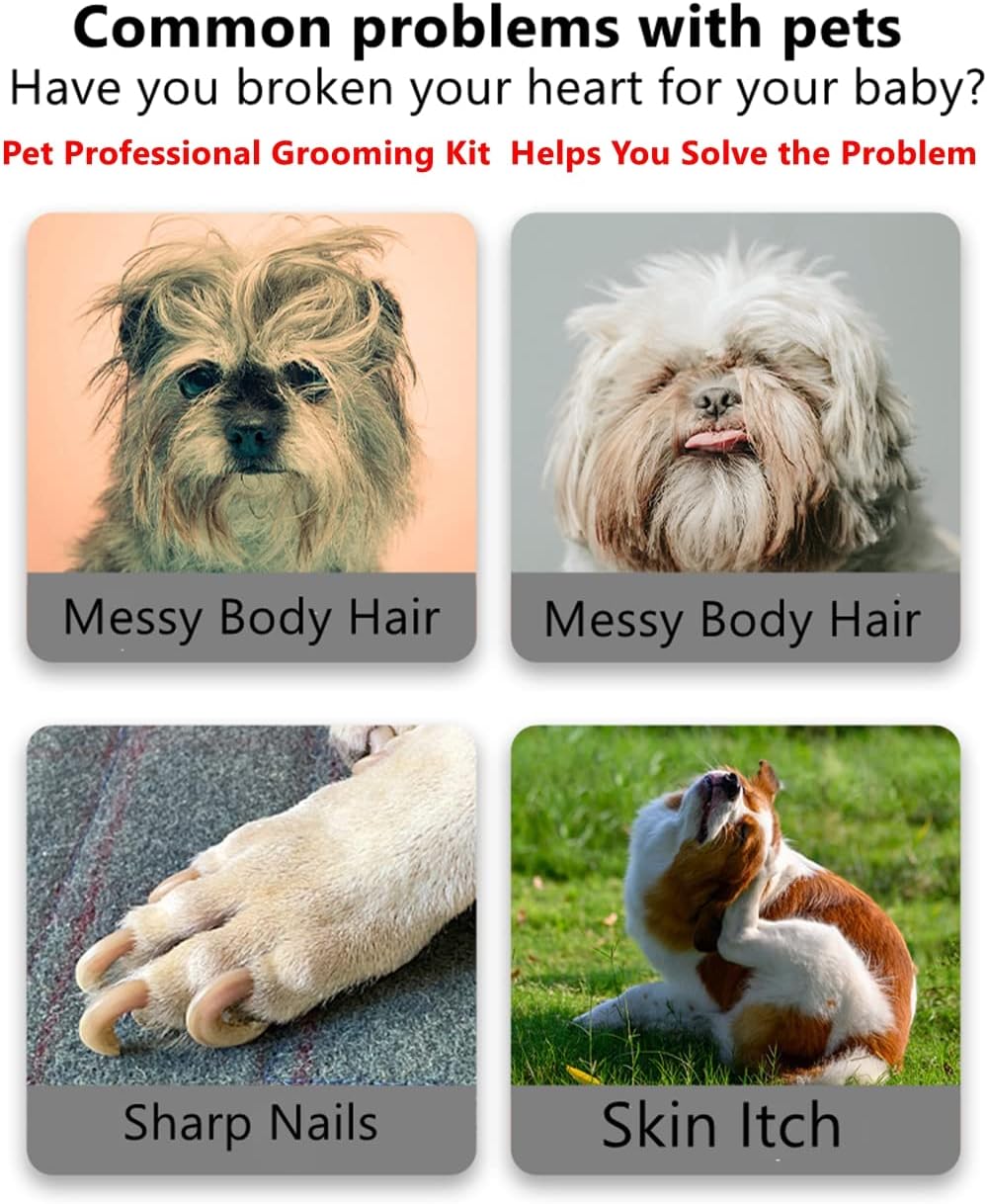 Rabbit Professional Nail Clippers Grooming Kit with Pet Shedding