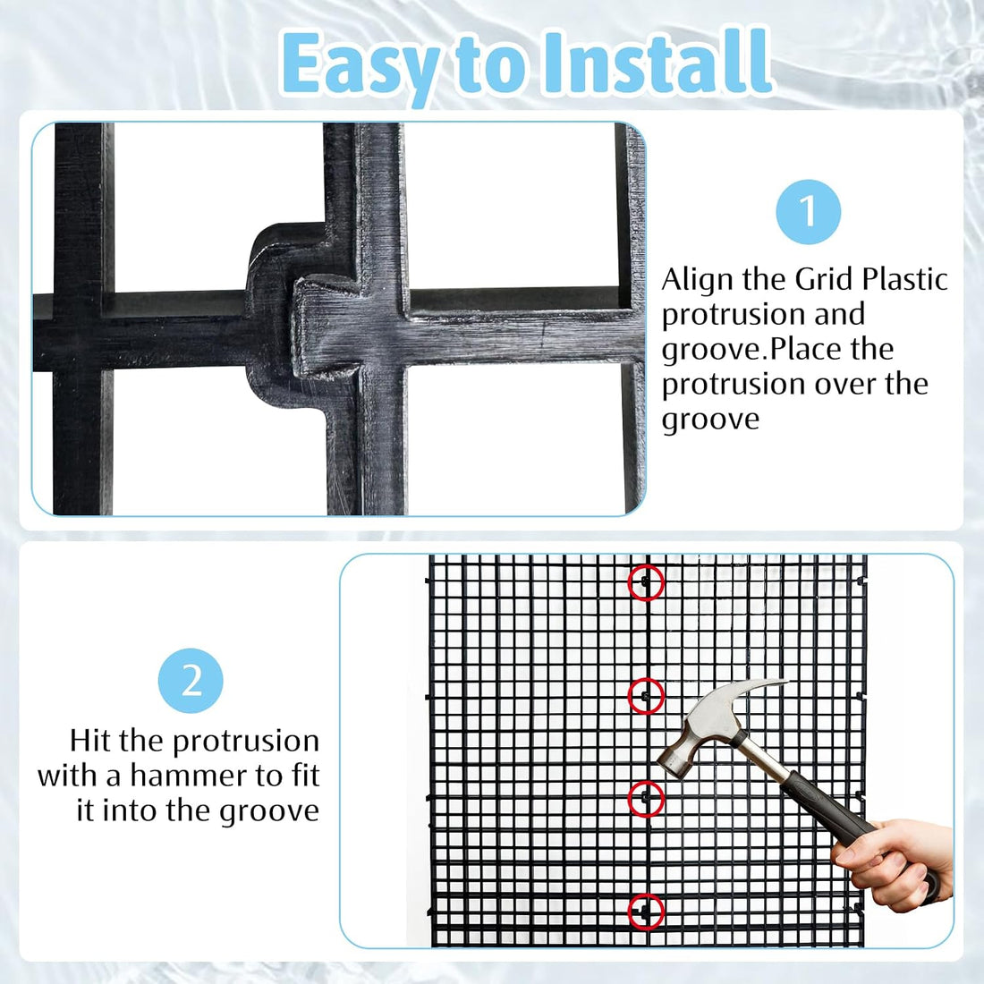 Hamiledyi Plastic Aquarium Divider with Clips Grid Panel Aquarium Lid