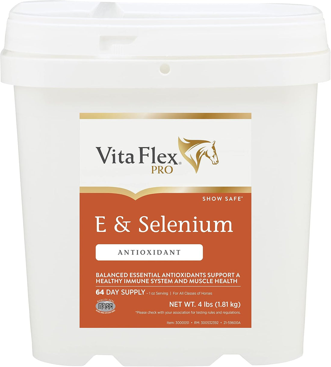 Vita Flex Pro E & Selenium Supplement for Horses, 64-Day Supply