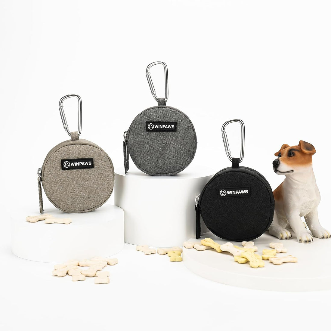 Dog Poop Bag Holder for Leashes- Dog Treat Pouch with Waterproof