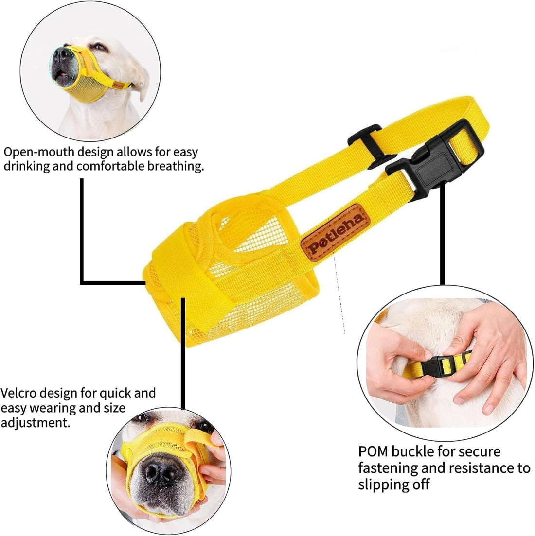 Dog Muzzle, Breathable Mesh for Grooming & Nail Care