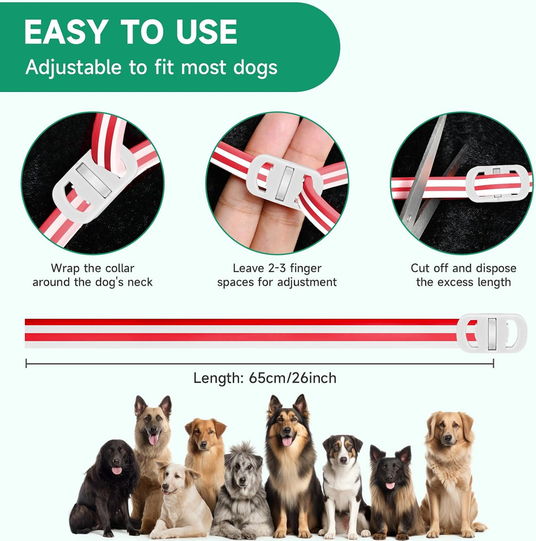 Flea and Tick Prevention for Dogs, 4 Flea Collars, 32 Months