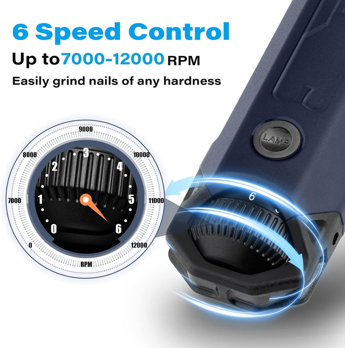 Casfuy 6-Speed Dog Nail Grinder