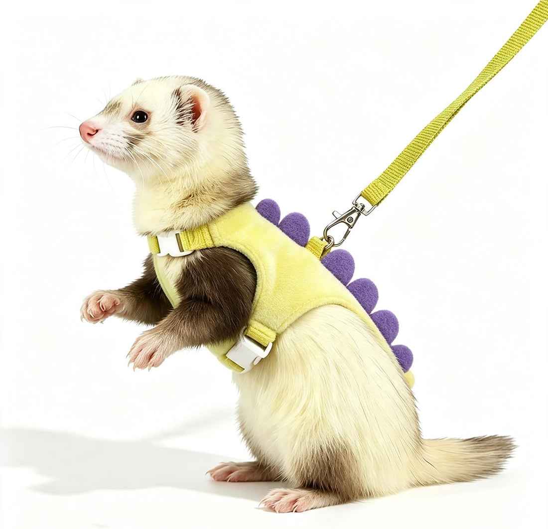 Ferret Harness and Leash Set with Bell,Ferret Vest Clothes Small