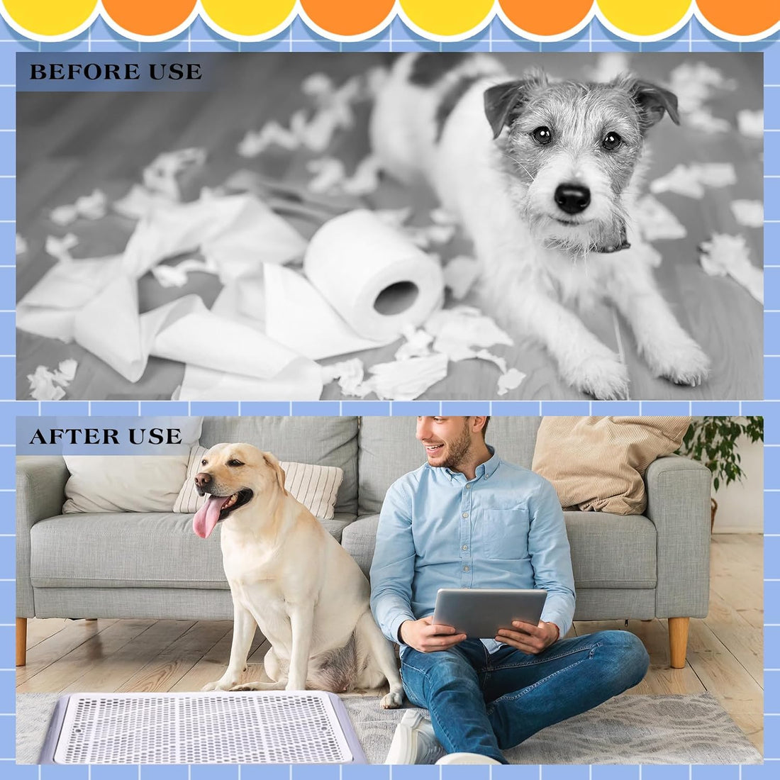 Mifoci Dog Training Pad Holder with Mesh Tray Non-Slip Leak Proof