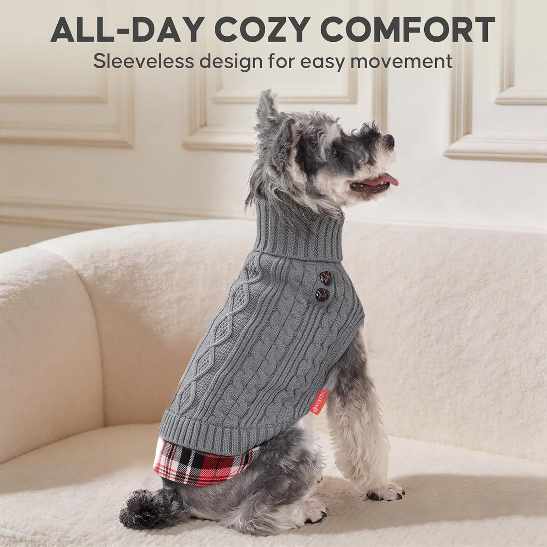 KYEESE Dog Sweater Soft Pullover Dog Sweaters for Small Dogs Male