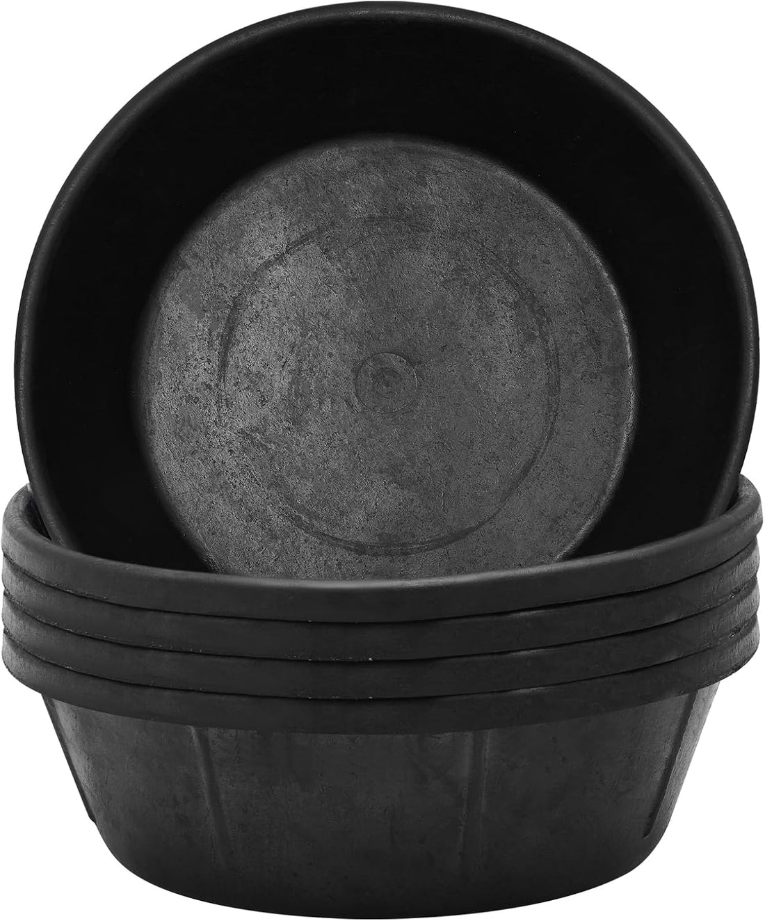 Sadnyy 2 Pcs 4 Quart/ 1 Gallon Rubber Feeder Pan Horse Feed Bucket