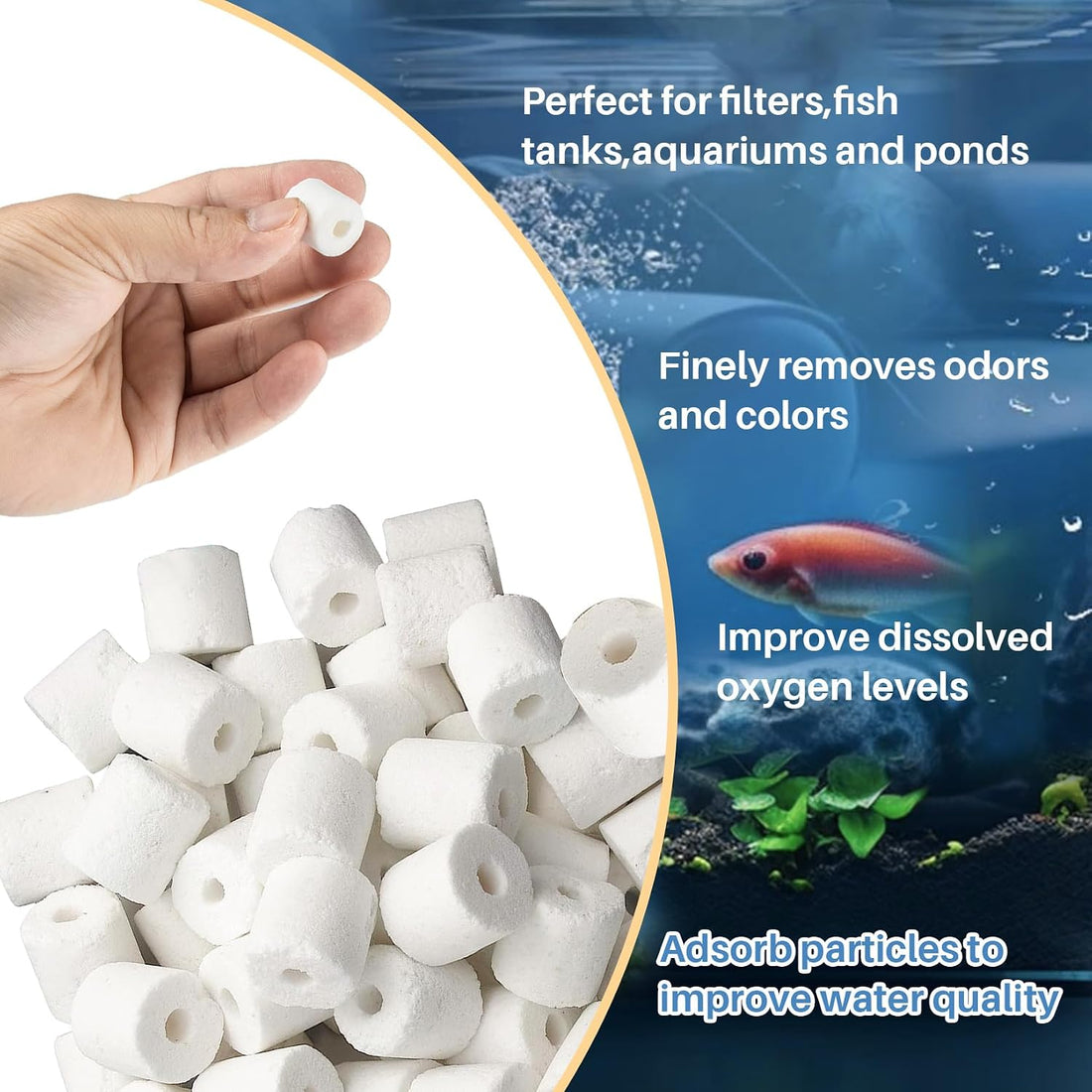 Sukh Ceramic Rings for Aquarium Filter