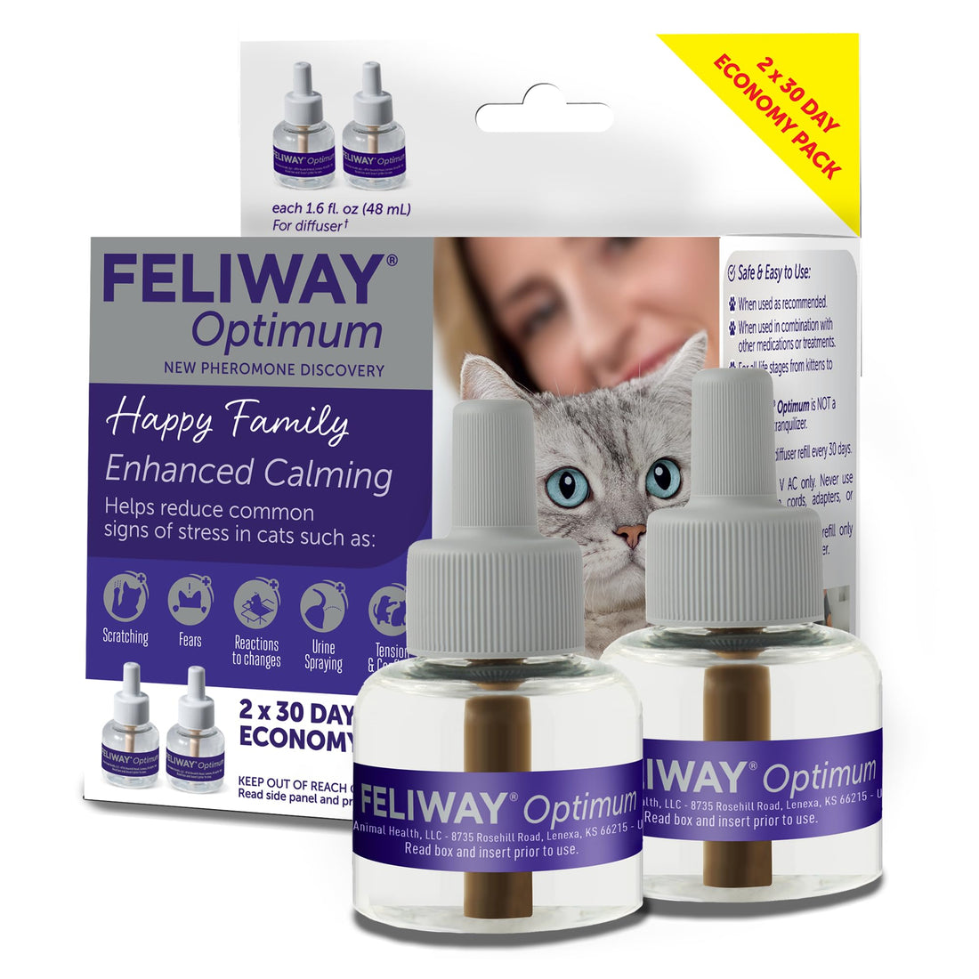 FELIWAY Optimum Cat Calming Diffuser Refill
