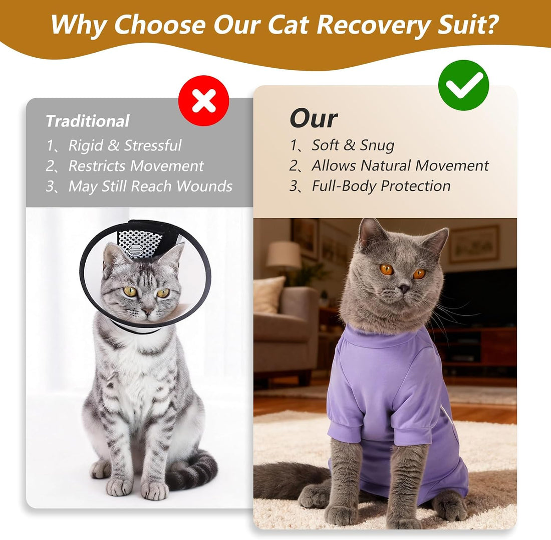 Dotoner Cat Recovery Suit Female Cats After Surgery Spay Soft
