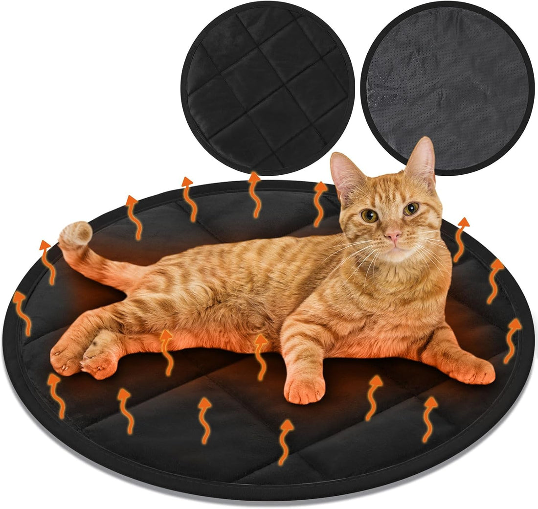 Drydiet 2 Pcs Self Warming Cat Mat Round for Cats