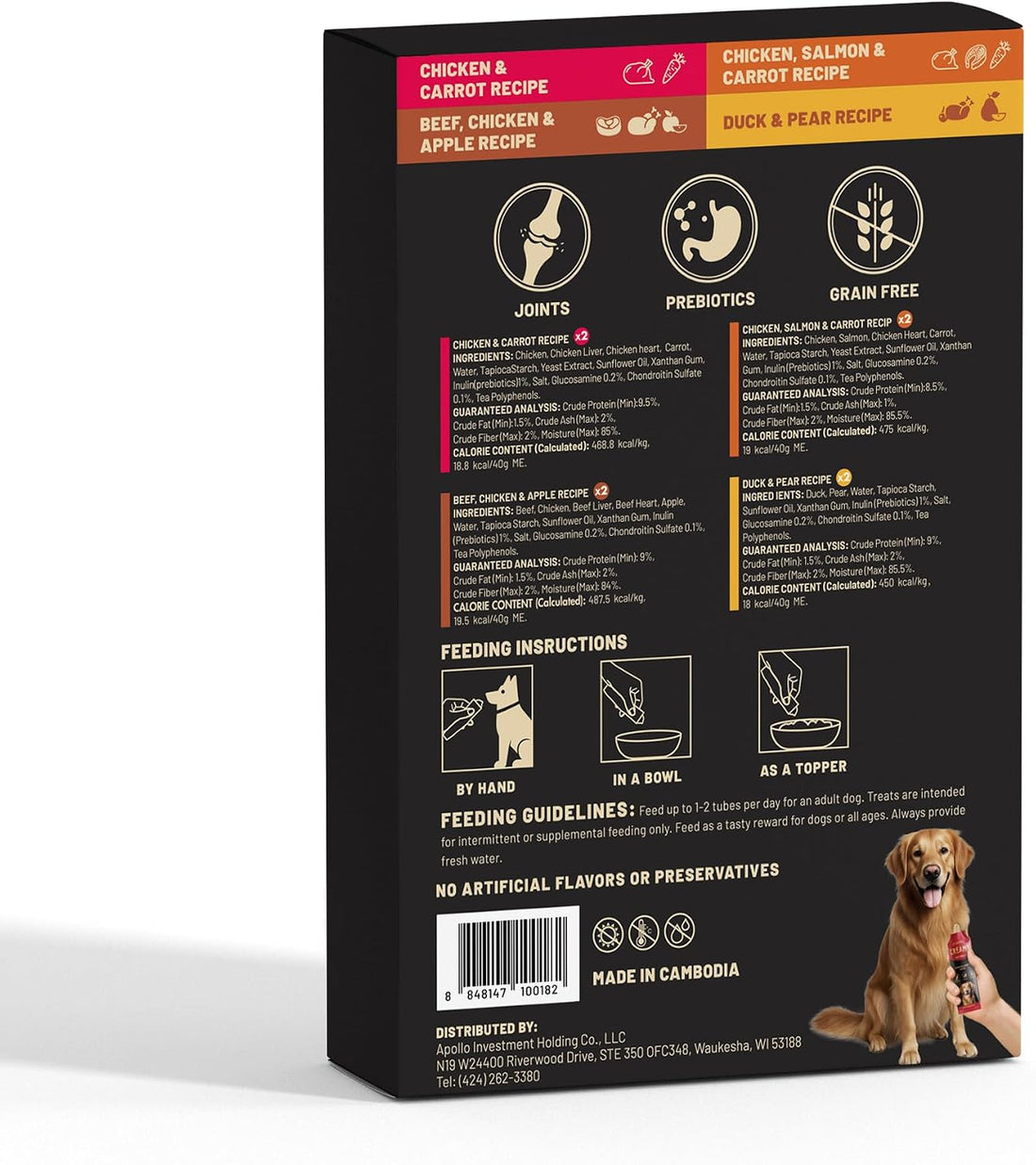 PETPHABET Lickable Squeeze Treats for Dogs
