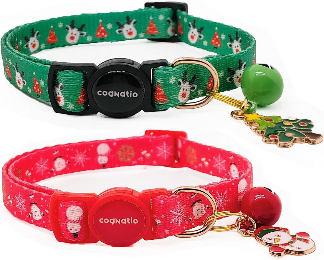 2 Pack Breakaway cat Collars with Bell,Safety Quick Release Pendant