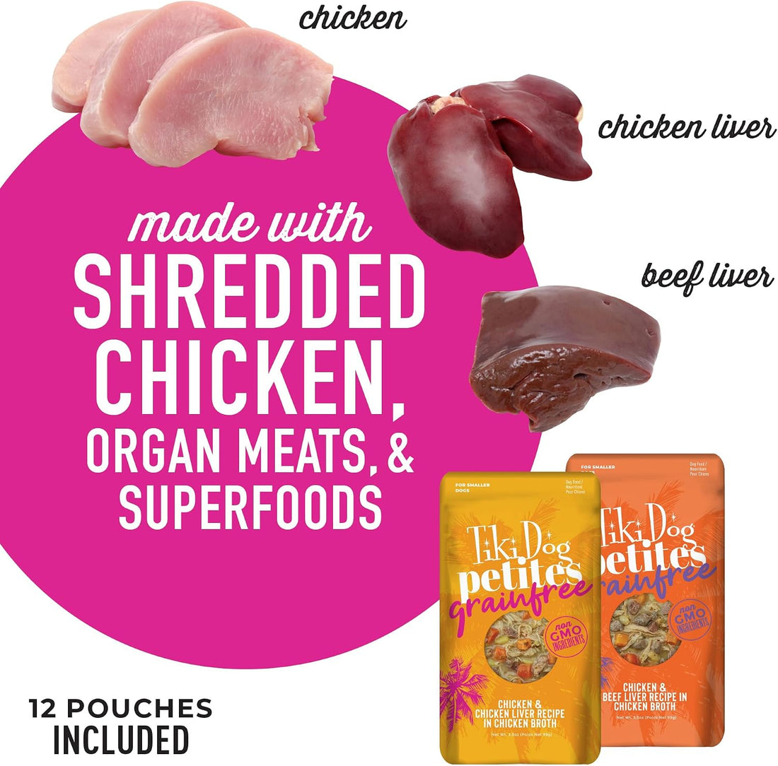 Tiki Dog Aloha Petites, Variety Pack, Nutrient Dense Meat