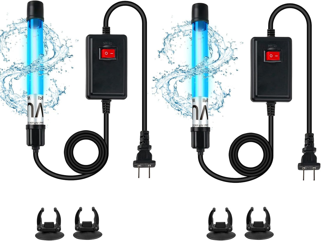 7W Aquarium UV Light for 20-100 Gallon Fish Tank Aquarium Light Algae