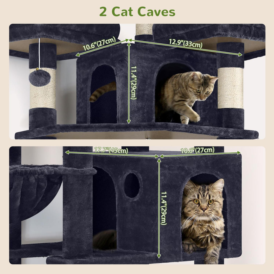 Globlazer Cat Tree Tower for Multiple Adult Cats, 82in, F82